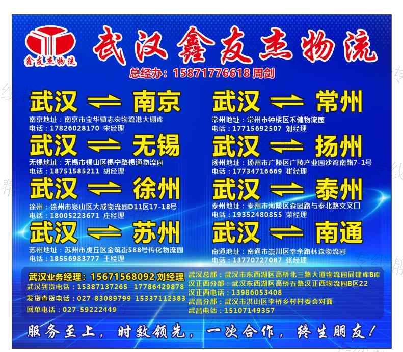 武汉鑫友杰物流有限公司 武汉鑫友杰物流有限公司